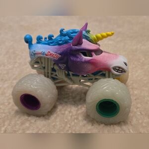 Unicorn Sparkle Smash Kids Monster Truck - Pink & Blue